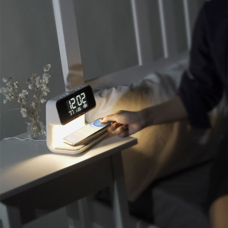 Wireless Creative 3 In 1 Bedside Alarm Lamp