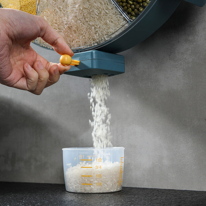 Wall-Mounted Rotating Grain Dispenser