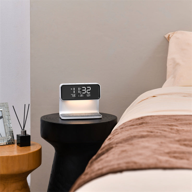 Wireless Creative 3 In 1 Bedside Alarm Lamp