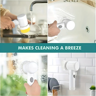 USB Rechargeable Handheld Electric Spin Cleaning Brush
