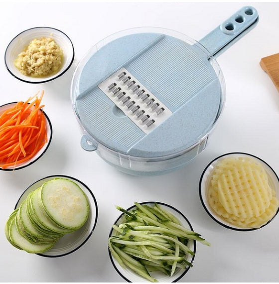 8 In 1 Vegetable Mandoline Slicer With Strainer