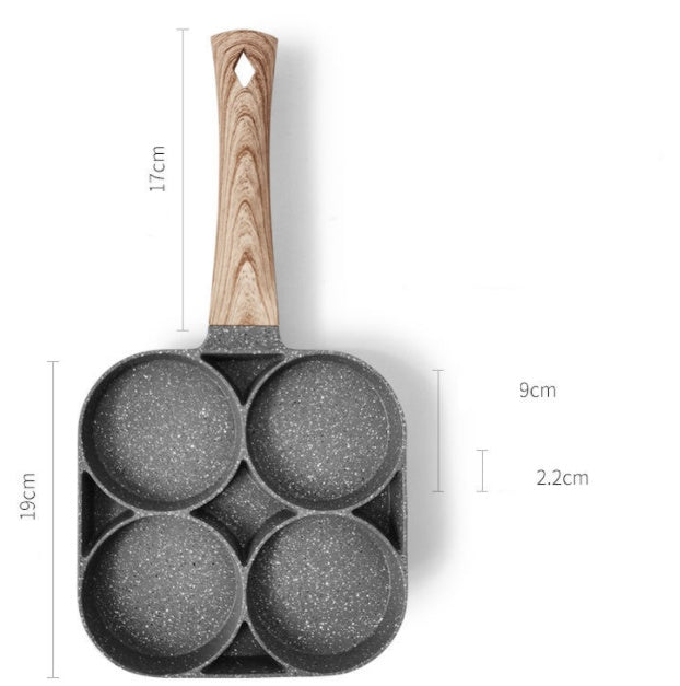 Non Stick Multi Functional 4 Hole Frying Pan