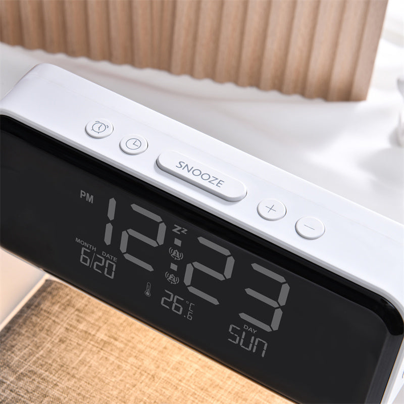 Wireless Creative 3 In 1 Bedside Alarm Lamp