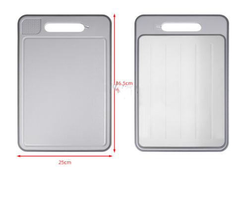 Defrosting Double-Side Cutting Board with Knife Sharpener