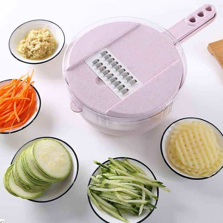8 In 1 Vegetable Mandoline Slicer With Strainer