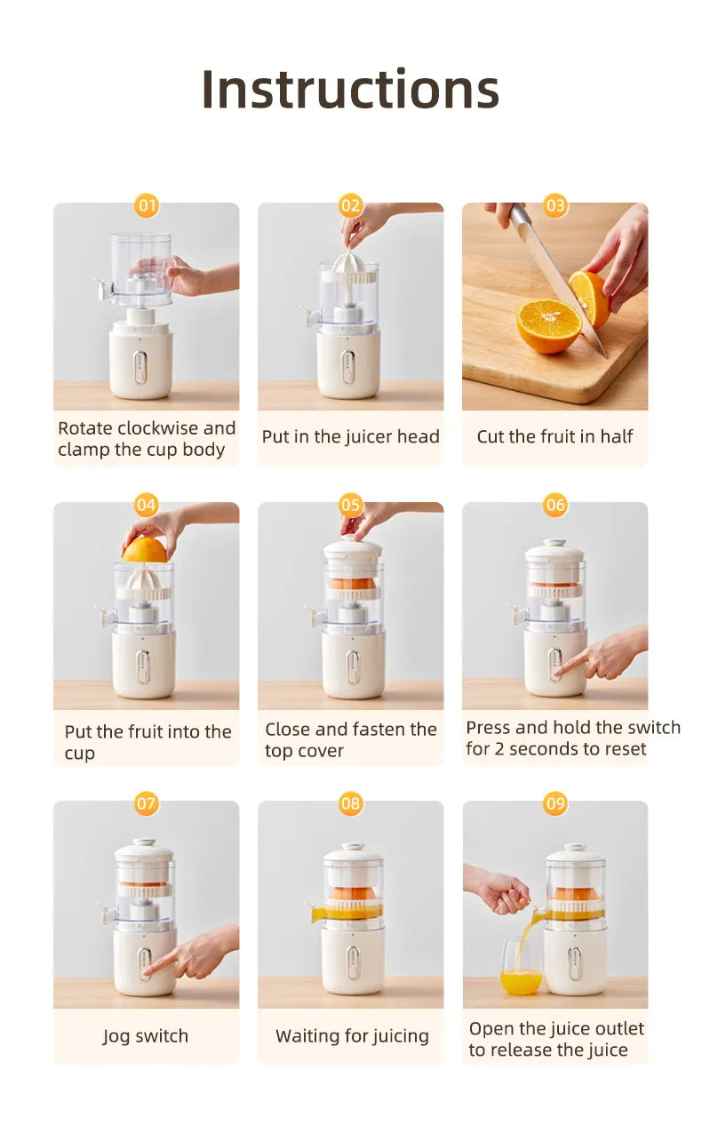 USB Portable Mini Fruit Squeezer Machine