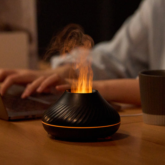 Colorful RGB Volcano Flame Aroma Diffuser