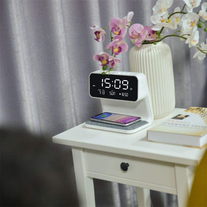 Wireless Creative 3 In 1 Bedside Alarm Lamp