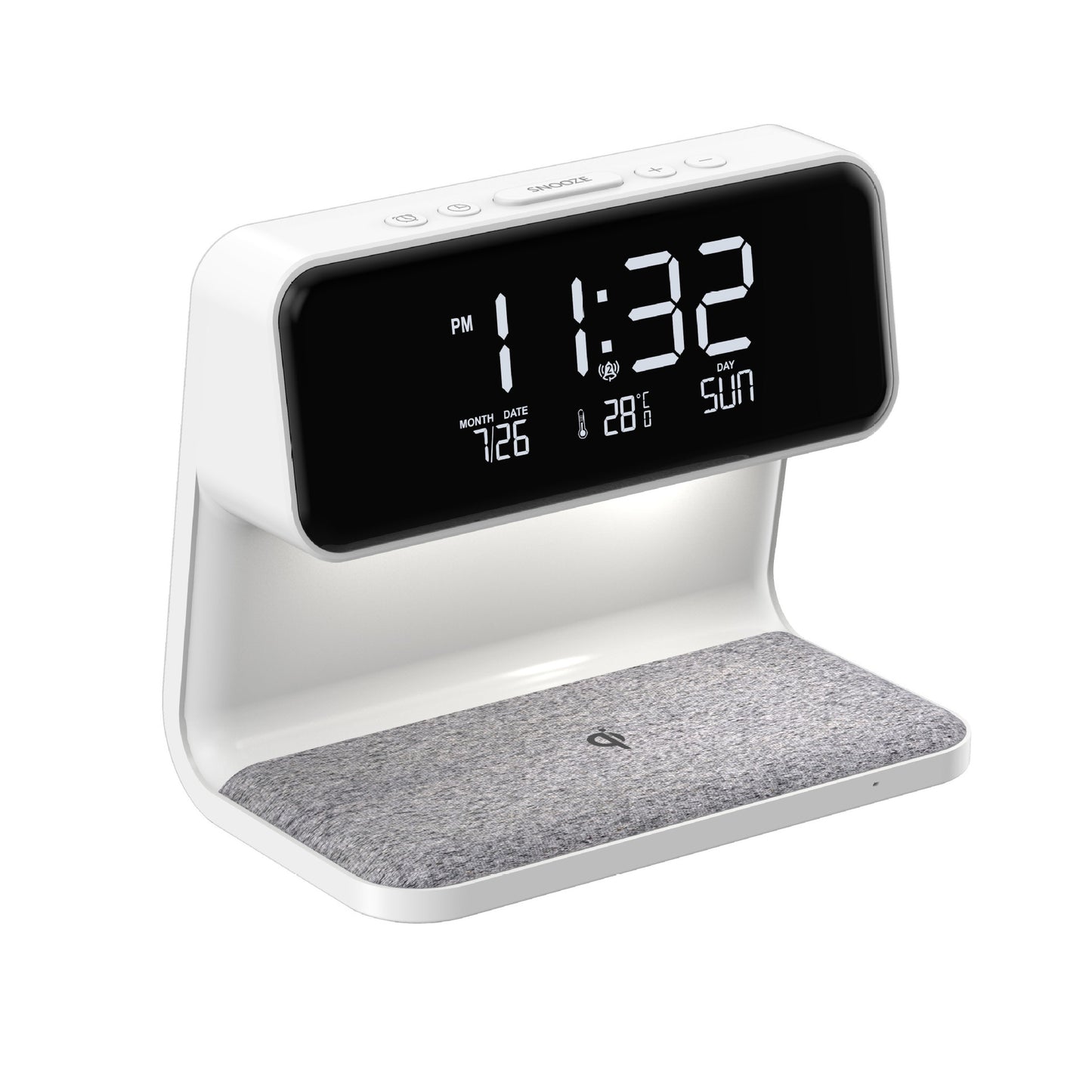 Wireless Creative 3 In 1 Bedside Alarm Lamp