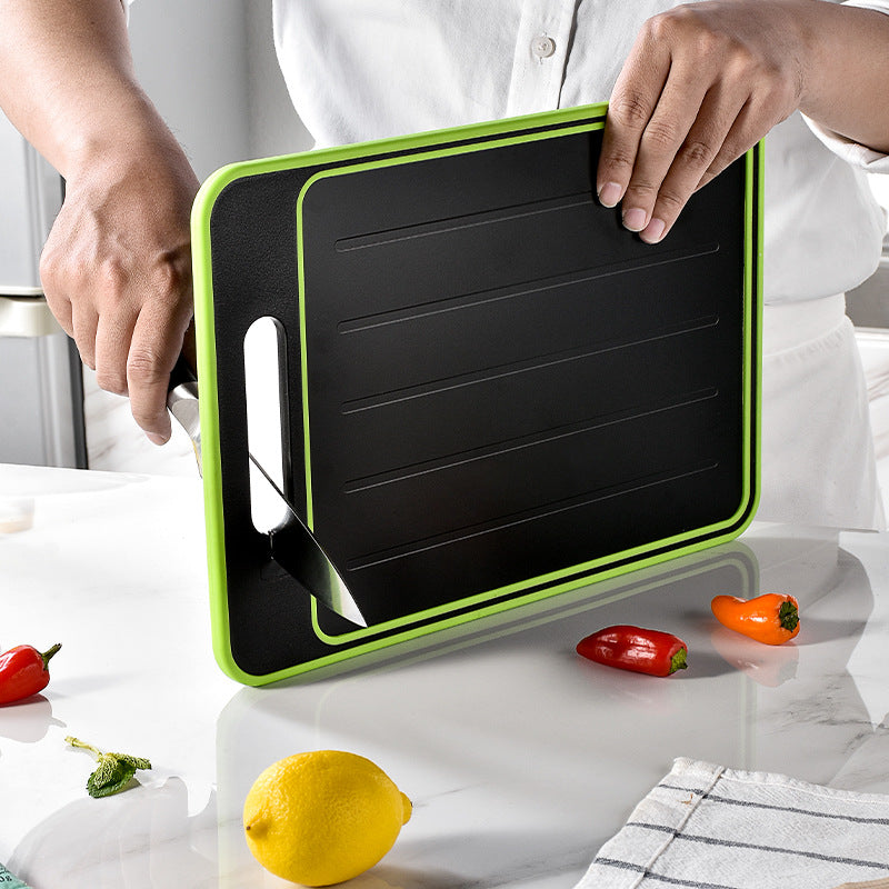 Defrosting Double-Side Cutting Board with Knife Sharpener