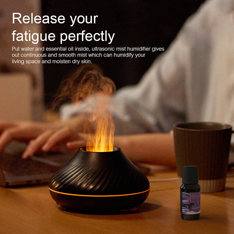 Colorful RGB Volcano Flame Aroma Diffuser