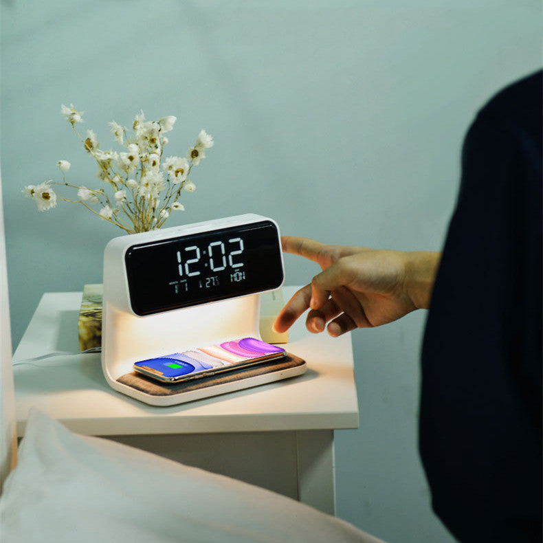 Wireless Creative 3 In 1 Bedside Alarm Lamp